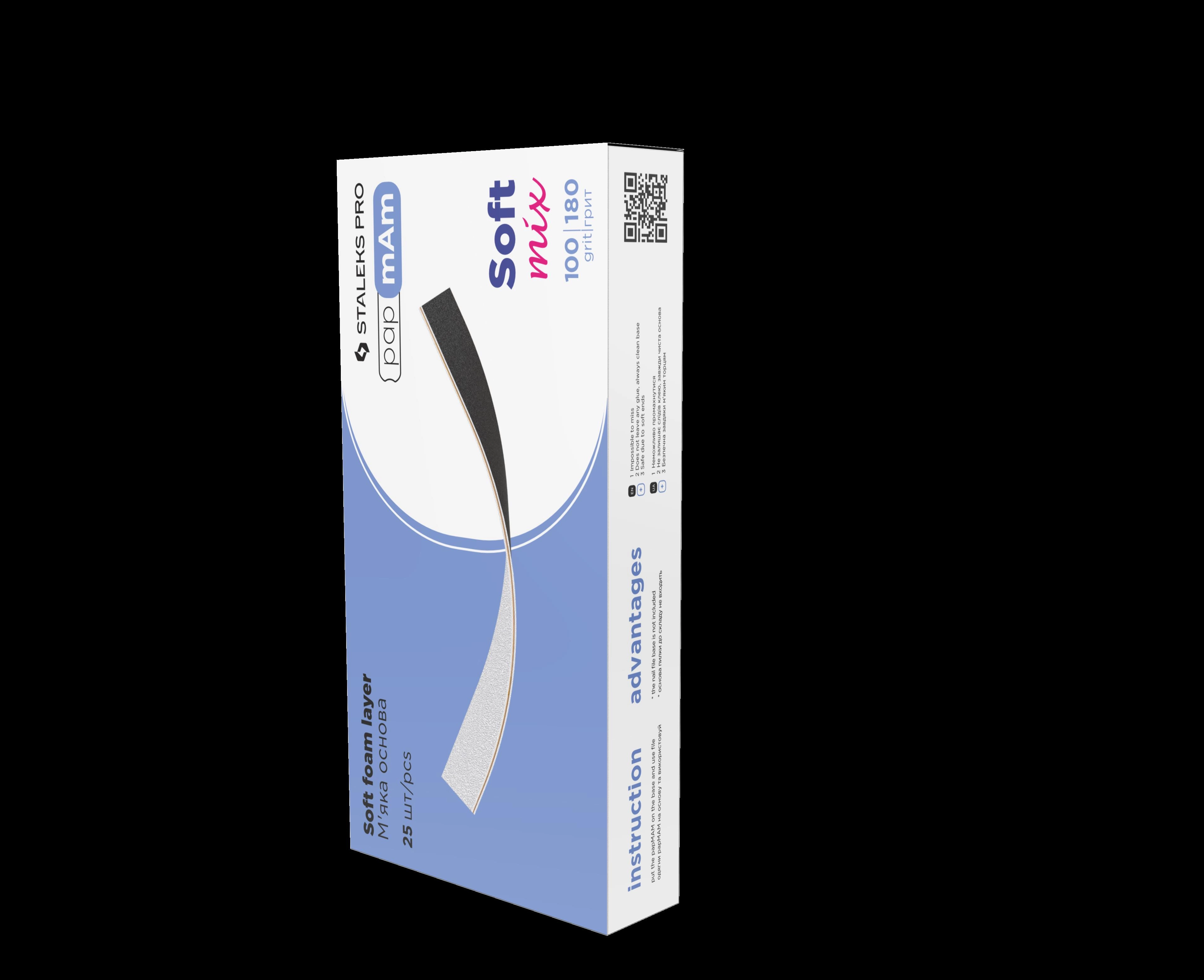 Staleks Manikür Törpüsü Pap-Mam Yumuşak Çift Taraflı Yedek Zımpara 100-180 Grit 25li