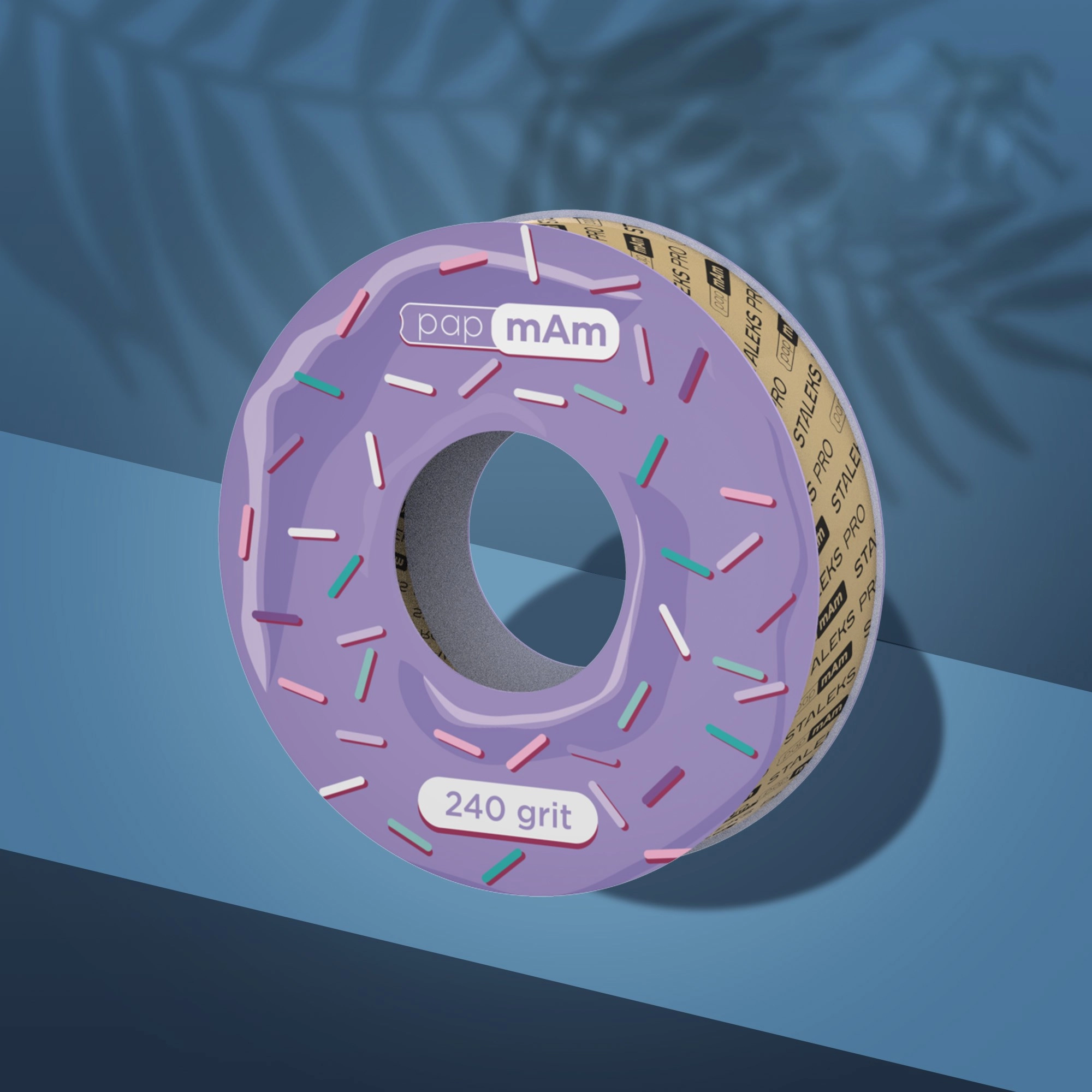 Staleks Metal Taban Rulo Yedek Zımpara PapMam 240 Grit Beyaz