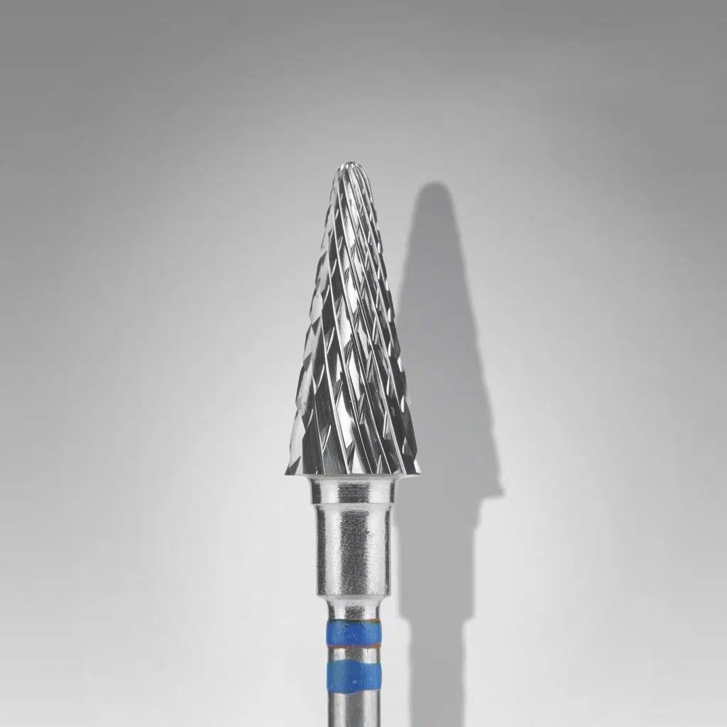 Staleks Sol El İçin Çelik Freze Ucu Konik Mavi FT73B060/14