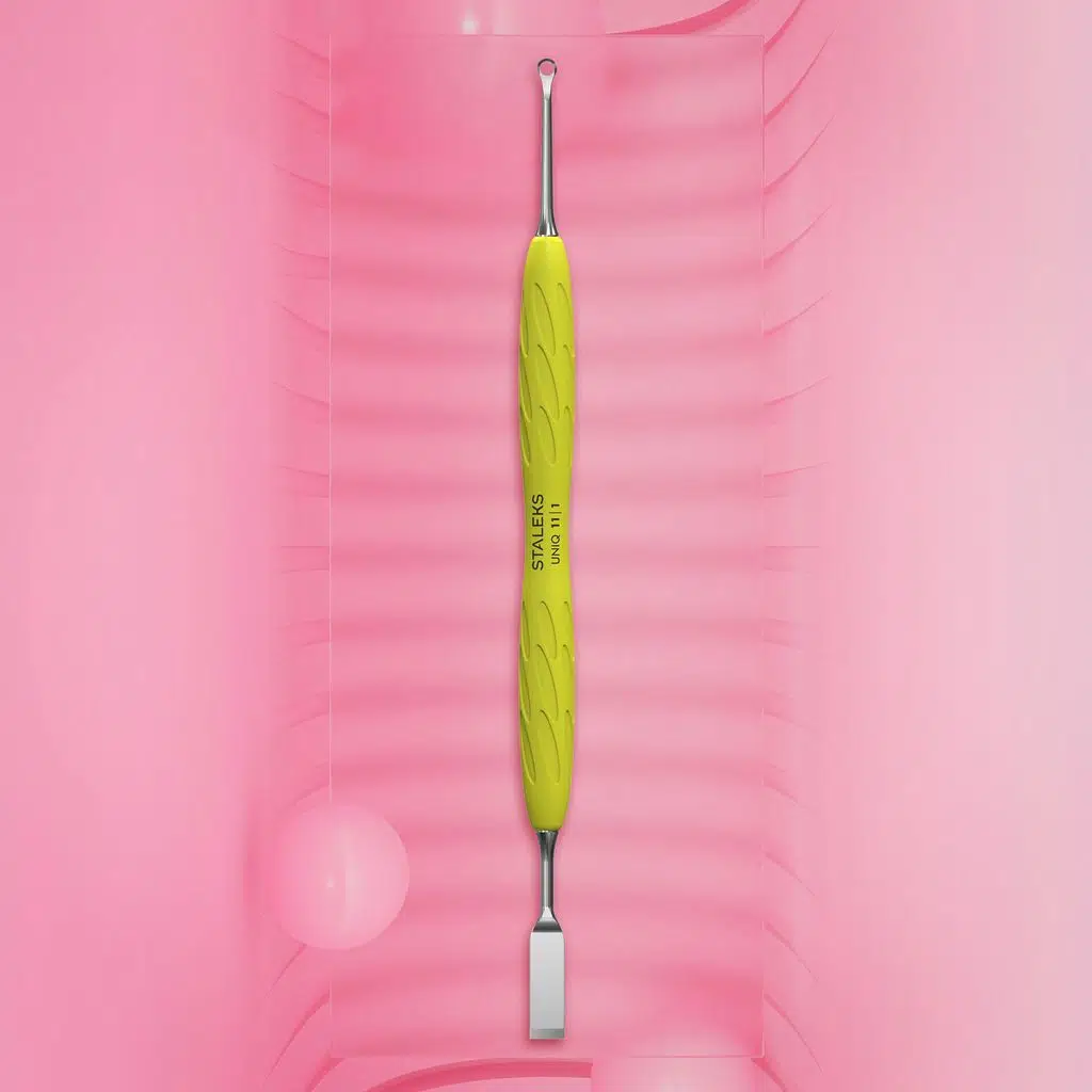 Staleks Uniq Gummy Profesyonel Sarı Kütikül İtici Et İtici Spatula PQ-11/1y