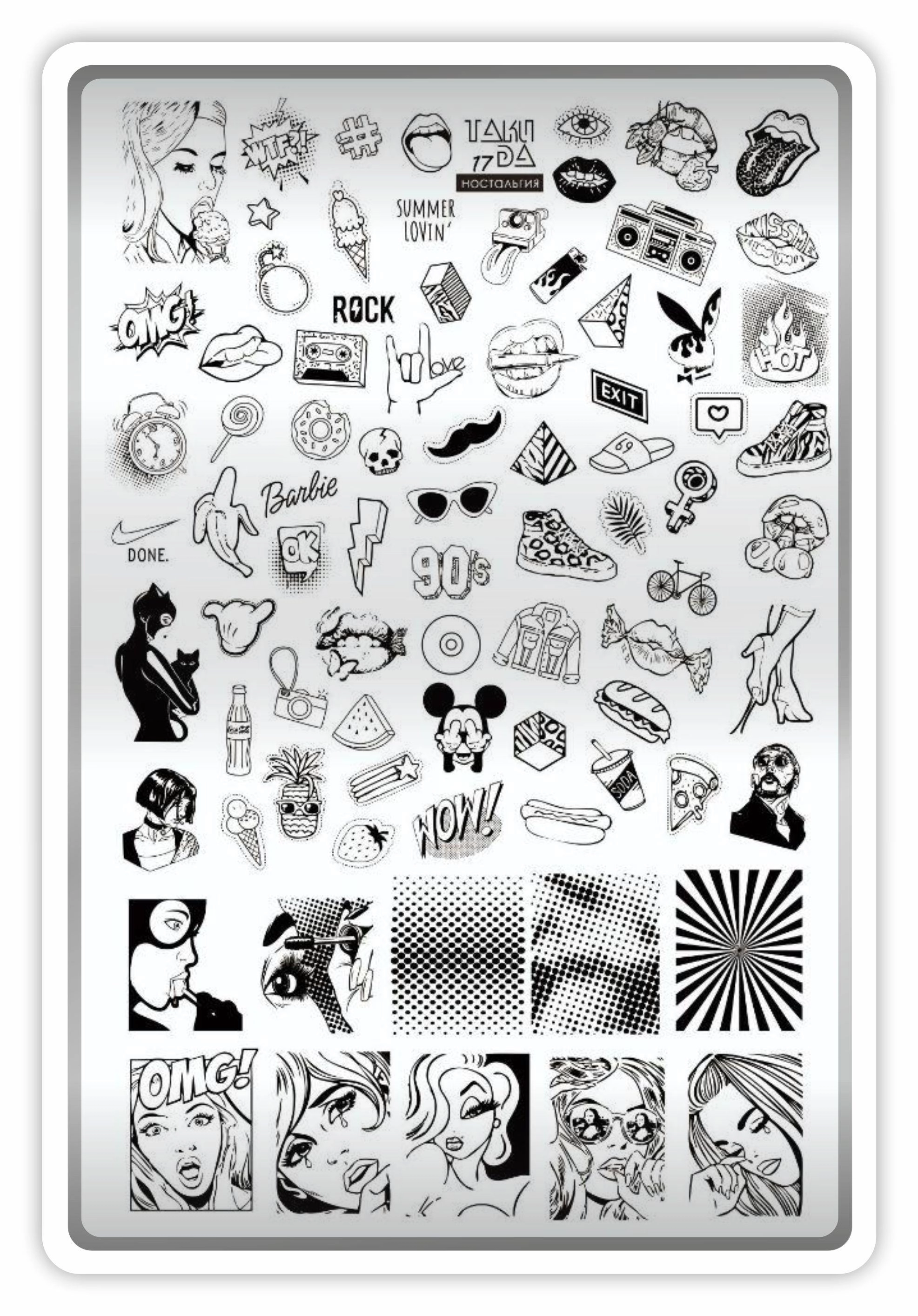 Takida Stamping Baskı Plakası XL Nostalji 17