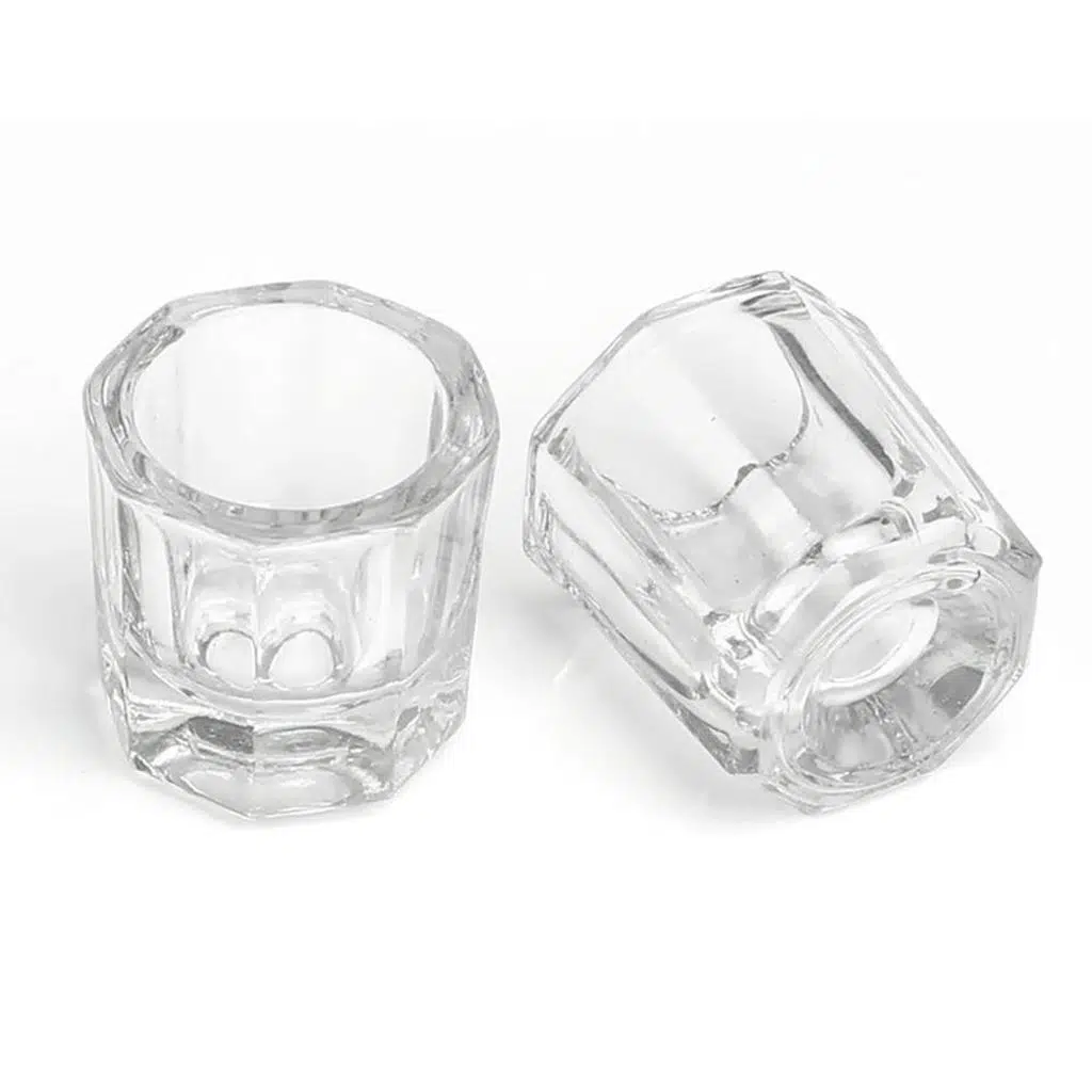 Tırnak Akrilik Sıvısı ve Polygel Sıvısı Cam Kabı 2li