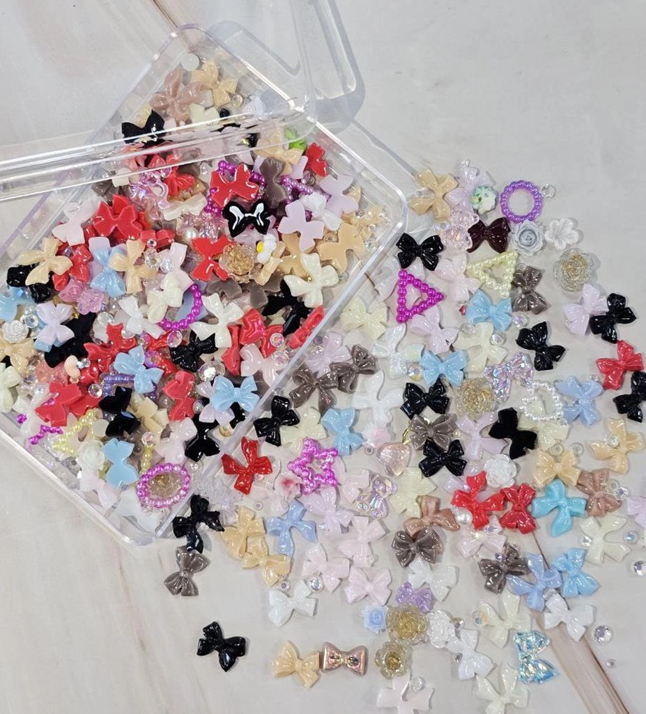 Tırnak Süsleme Charm Nail Art Charm Taşları Fiyonk Dizayn Mix 3D Tırnak Süsleri 041