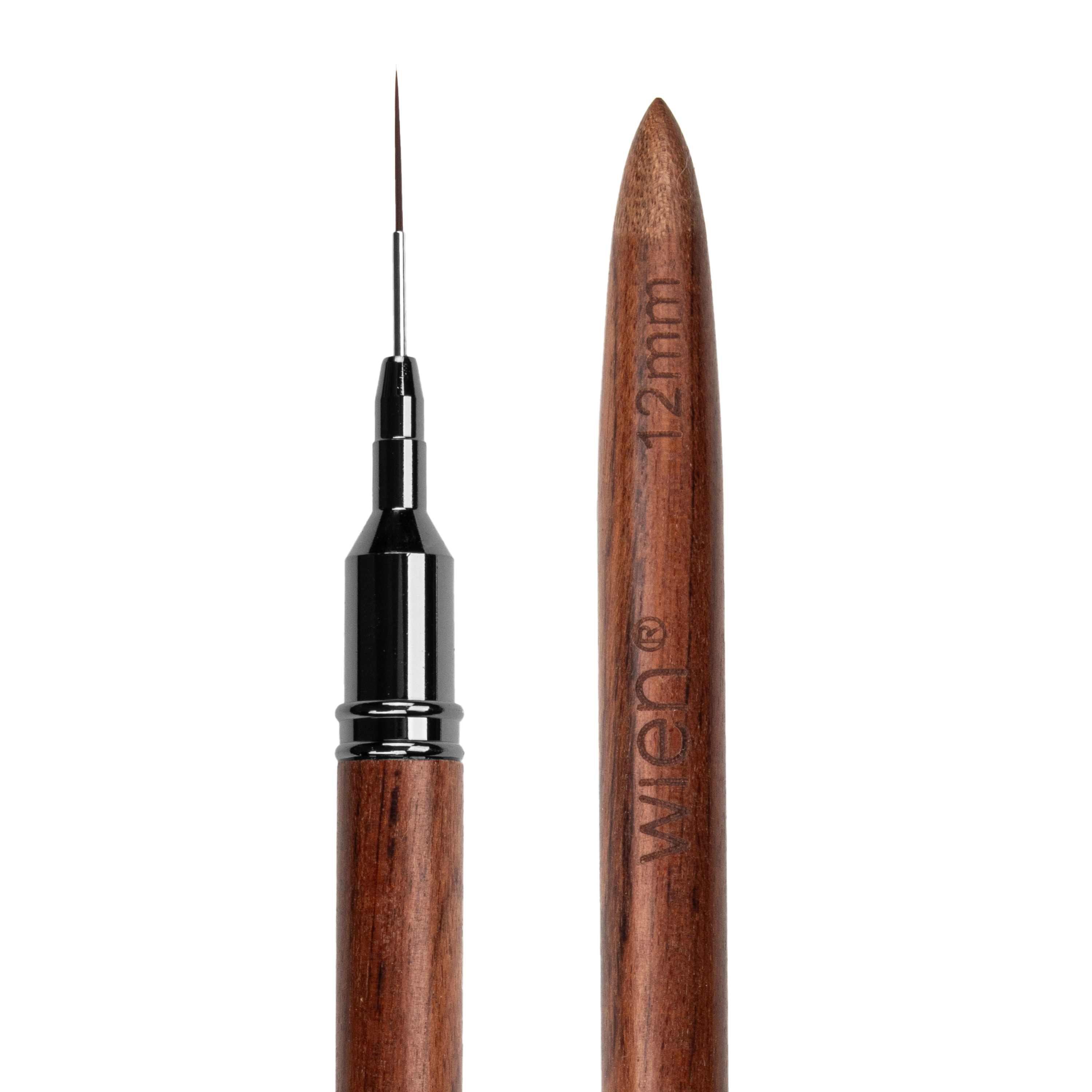 Wien Ahşap Nail Art Liner Tırnak Çizim Fırçası Kapaklı 12mm WNLN-012